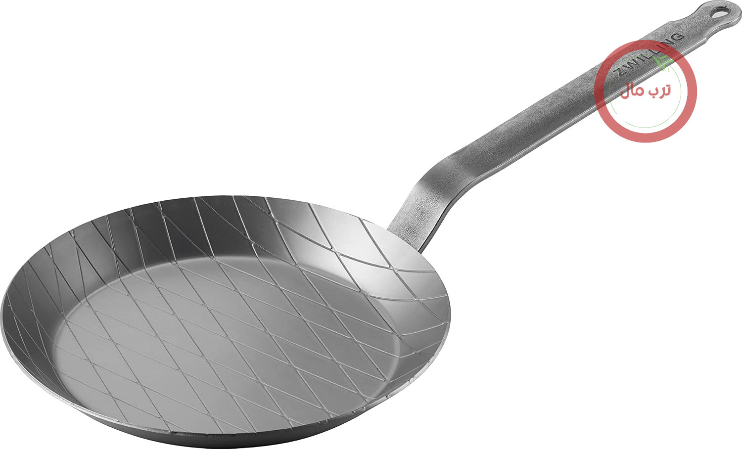 ماهیتابه چدنی ZWILLING Forge، 24 سانتی‌متر، بدون روکش، فورج شده، مناسب برای انواع اجاق گاز از جمله القایی، فر و گریل، نقره‌ای
