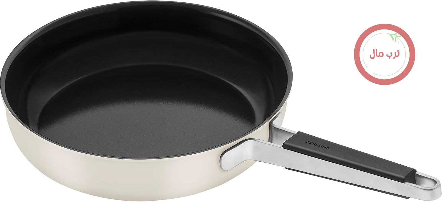 ماهیتابه ZWILLING Pure از جنس استیل ضد زنگ، سرامیک، روکش نچسب، 27.9 سانتی متر، عاجی