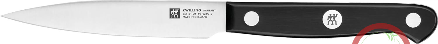 چاقوی پوست کندن و تزئین ZWILLING Gourmet، 10 سانتی‌متر، استیل ضد زنگ، دسته پلاستیکی ارگونومیک، مشکی - ساخت آلمان