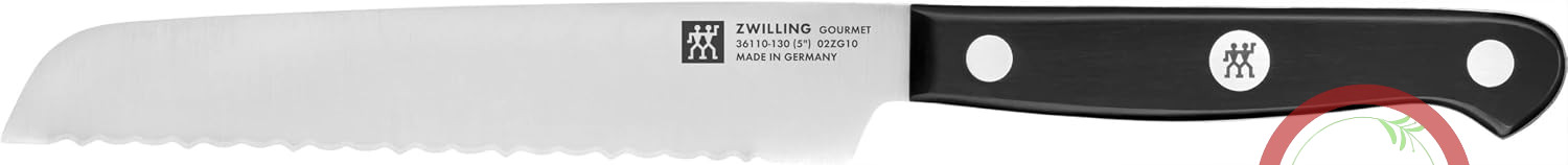 چاقوی همه کاره ZWILLING Gourmet، 13 سانتی متر، استیل ضد زنگ، دسته پلاستیکی ارگونومیک، مشکی - ساخت آلمان