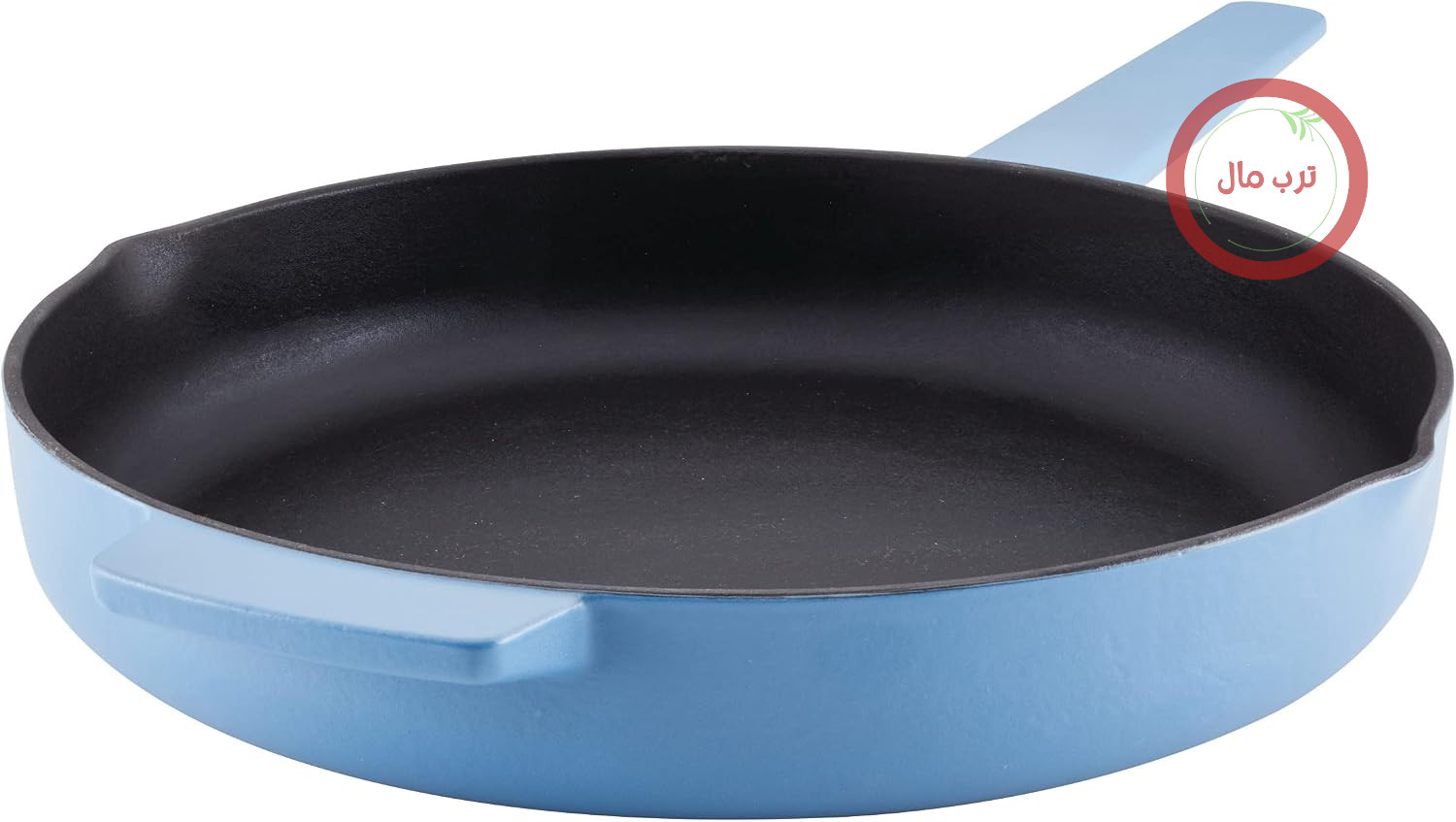 ماهیتابه چدنی لعابی کیچن اید با دسته کمکی و دهانه ریختن، 30.5 سانتی متر، مخمل آبی، 48532