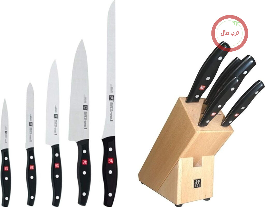 ست چاقو زولینگ Zwilling Twin Pollux با 5 چاقو با تیغه های Friodur سخت شده در یخ ساخته شده از فولاد ضد زنگ